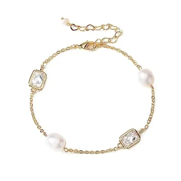 XYJZXY Gold Tiny Pearl Bracelet for Elegant Style