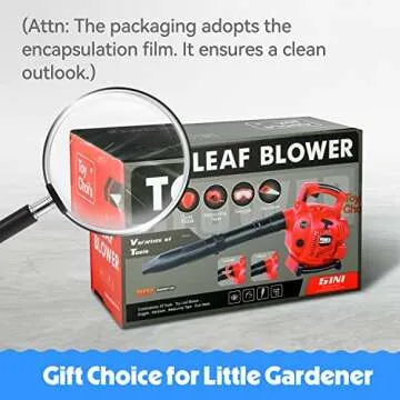 Toy Choi's Toy Leaf Blower - Kids Leaf Blower That Really Works with Toy Tool Set, Pretend Play Series Construction Outdoor Preschool Gardening Kids Tool Set, Toy Leaf Blower for Boys Girls Age 4-7