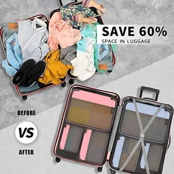 Packing Cubes Organizer Bags for Travel & Home Storage