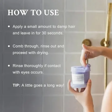 Davines LOVE Smoothing Instant Mask, Anti-Frizz Action for Sleek and Smooth Results, 1 Count, 8.45 fl. oz.