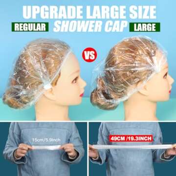 LEOBRO Disposable Shower Caps - 80pcs Waterproof Hair Covers
