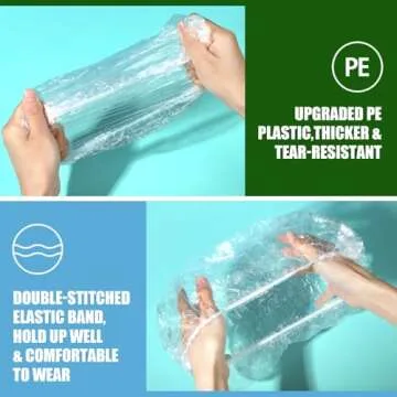 LEOBRO Disposable Shower Caps - 80pcs Waterproof Hair Covers