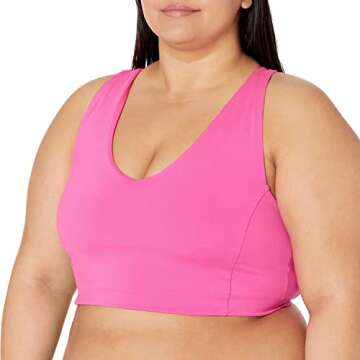 Amazon Essentials Active Sculpt Sports Bra in Neon Pink