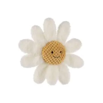 Soft Plush Daisy Rattle Toy for Newborns and Infants
