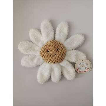 Soft Plush Daisy Rattle Toy for Newborns and Infants
