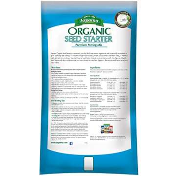 Espoma Organic Seed Starter Premium Potting Soil Mix - All Natural & Organic Seed Starting Mix with ...