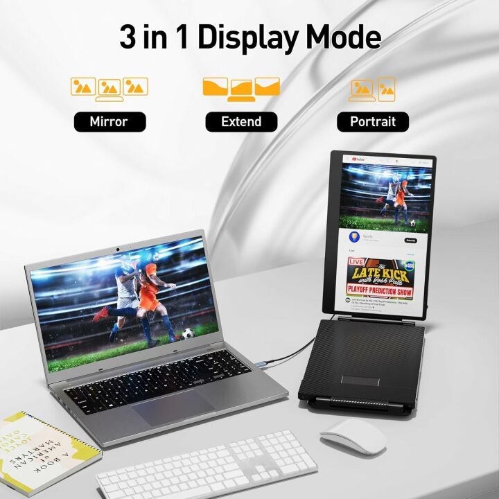 14.2" Portable Laptop Screen Extender for Triple Monitor