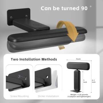 2 Pack Picture Lights Battery Operated with Remote, Rechargeable Picture Lights for Wall, 3CCT&Brightness Dimmable,300 LM, Sticker/Screw Installation, Art Light for Gallery, Artwork, Black