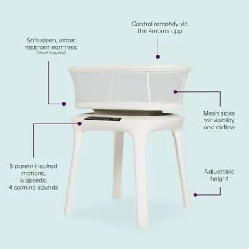 4moms MamaRoo Sleep Bassinet with Adjustable Features