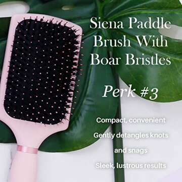 L’ange Hair Siena Paddle Brush for Easy Detangling