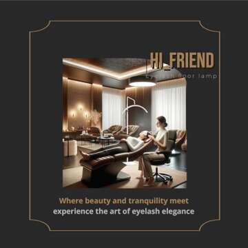 Hi_friend 23 inch Half Moon Lamp, Portable Esthetician Lash Light for Lash Tech, Bright Eyelash Extension Arched LED Floor Light, Lashing Lamp for Beauty, Skincare, Lashes