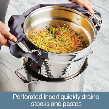 All-Clad 12 Quart Multi-Pot with Strainer for Easy Cooking
