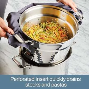 All-Clad 12 Quart Multi-Pot with Strainer for Easy Cooking