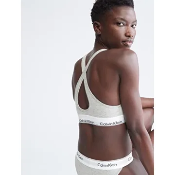 Calvin Klein Women's Modern Cotton Bralette Grey Heather