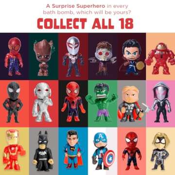 Magical Superhero Bath Bombs with Surprise Toys for Kids
