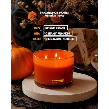 PumS Candle - 100% Soy Wax - Halloween Fall Candle Gift for Men and Women
