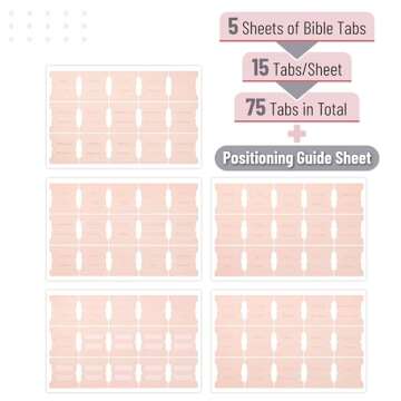 Mr. Pen- Bible Tabs, 75 Tabs, Metallic Gold Lettering, Laminated Bible Tabs for Women and Men, Bible Tabs for Study Bible, Bible Index Tabs, Bible Book Tabs, Bible Labels Tabs, Mr Pen Bible Tabs
