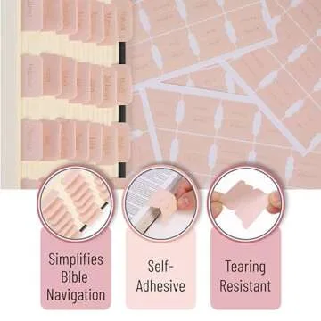 Mr. Pen- Bible Tabs, 75 Tabs, Metallic Gold Lettering, Laminated Bible Tabs for Women and Men, Bible Tabs for Study Bible, Bible Index Tabs, Bible Book Tabs, Bible Labels Tabs, Mr Pen Bible Tabs