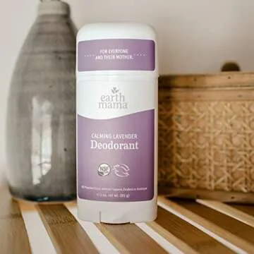 Earth Mama Calming Lavender Deodorant Natural and Safe for Sensitive Skin, Pregnancy and Breastfeeding, Contains Organic Calendula, 3-Ounce