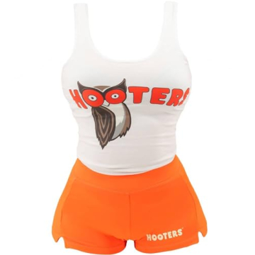 Ripple Junction Hooters Girl Classic Waitress Role Play Costume Uniform Outfit w/Tank Top Shorts