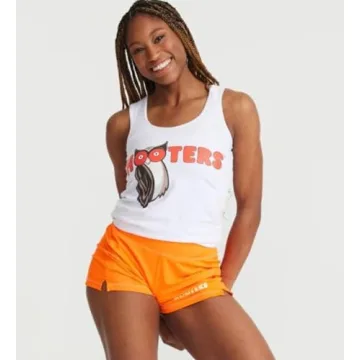Hooters Girl Costume with Tank and Shorts Set for Fun