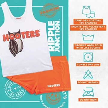 Hooters Girl Costume with Tank and Shorts Set for Fun