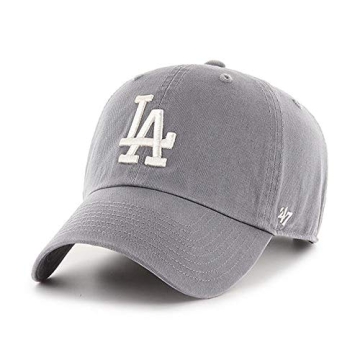 47 Brand Los Angeles LA Dodgers Clean Up Hat Cap - Stylish Dark Gray/White