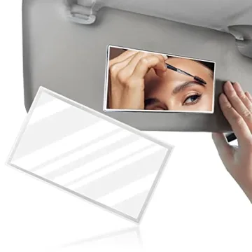 Randconcept Large Car Sun Visor Adhesive Vanity Mirror - Stylish & Durable Makeup Aid