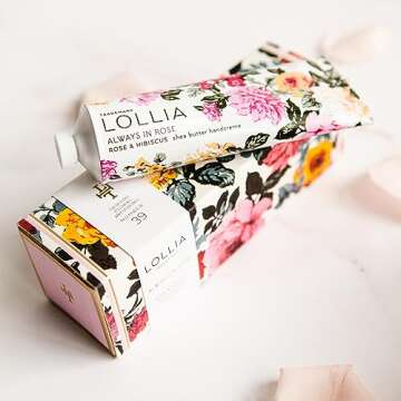 LOLLIA Always in Rose Handcreme, 4 oz. – Rose & Hibiscus – Scented Hand Cream for Women, Moistur...