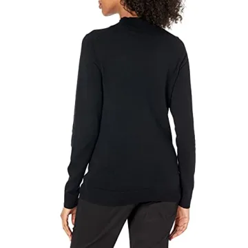 Shop Amazon Essentials Women's Lightweight Mockneck Sweater
