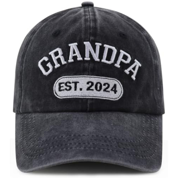 Embroidered Caps for New Grandparents - Gift Set 2024