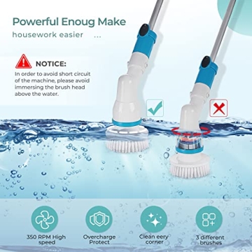 FRUITEAM Electric Spin Scrubber for Effortless Cleaning