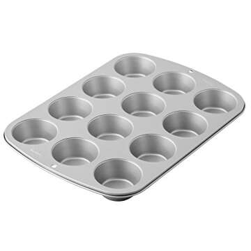 Wilton Recipe Right Non-Stick Standard Muffin Pan, Set of 2, 12-Cup, Steel
