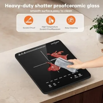 1200W Portable Induction Cooktop with Timer Control