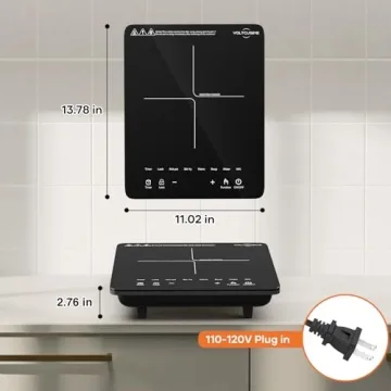 1200W Portable Induction Cooktop with Timer Control