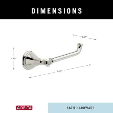 Delta Cassidy Toilet Paper Holder - Elegant Polished Nickel Design for Bathroom Organization