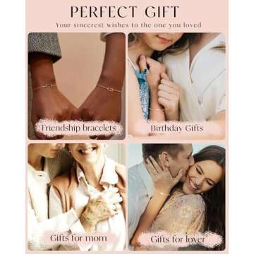 FUNEIA Birthstone Gold Bracelets for Women Non Tarnish Trendy Dainty 14K Gold Plated Bracelet Stack Stackable Blue Green May Emerald Friendship Bracelets Jewelry Gifts for Mom Best Friend