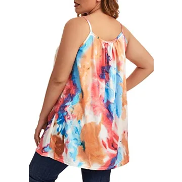 Plus Size Floral Tank Tops for Women - Summer Stylish Cami