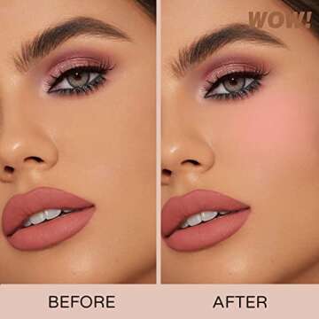 Cilrofelr Soft Cream Liquid Blush, Creamy Blush Makeup for Cheek, Dewy Finish, Buildable Pigment, Li...