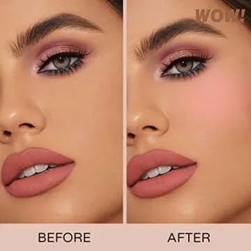 Cilrofelr Soft Cream Liquid Blush, Creamy Blush Makeup for Cheek, Dewy Finish, Buildable Pigment, Li...