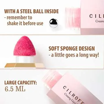 Cilrofelr Soft Cream Liquid Blush, Creamy Blush Makeup for Cheek, Dewy Finish, Buildable Pigment, Lightweight, Long Lasting, For Natural-looking Flush & Everyday Wear - Alluring (0.22 fl. oz.)