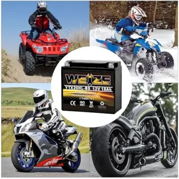 YTX20HL-BS Sealed AGM Maintenance Free Motorcycle Battery, 12 Volt 18 AH, 300 CCA Scooter Battery