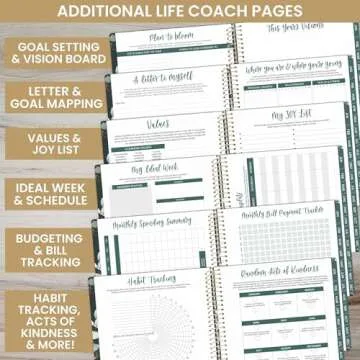bloom daily planners 2025 (8.5" x 11") Calendar Year Day Planner (January 2025 - December 2025) - Weekly/Monthly Dated Agenda Organizer with Stickers & Tabs - Eucalyptus, Green