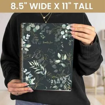 bloom daily planners 2025 (8.5" x 11") Calendar Year Day Planner (January 2025 - December 2025) - Weekly/Monthly Dated Agenda Organizer with Stickers & Tabs - Eucalyptus, Green