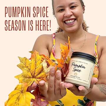 WAX & WIT Fall Candles - Pumpkin Candles, Fall Scented Candles, Fall Gifts for Women, Autumn Candles, Pumpkin Spice Scented Candles - Pumpkin Scented Candles - 9oz Reusable Jar, 50 Hour Burn