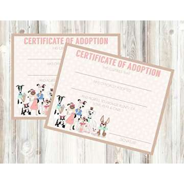 Puppy Adoption Party Certificates for Fun Gatherings