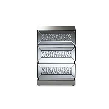 Sabrina Glamour 3-Drawer Nightstand for Elegant Interiors