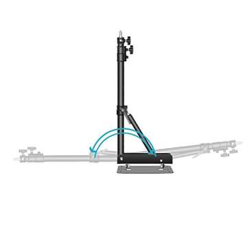 Neewer Triangle Wall Mount Arm for Photography Studio Strobe Monolight Softboxes Umbrellas Reflectors Flexible Rotation 180 Degrees Maximum Length 180 cm (Black)