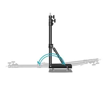 Neewer Triangle Wall Mount Arm for Photography Studio Strobe Monolight Softboxes Umbrellas Reflectors Flexible Rotation 180 Degrees Maximum Length 180 cm (Black)