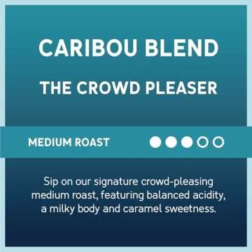 Caribou Coffee, Medium Roast Ground Coffee - Caribou Blend 20 Ounce Bag - Packaging May Vary